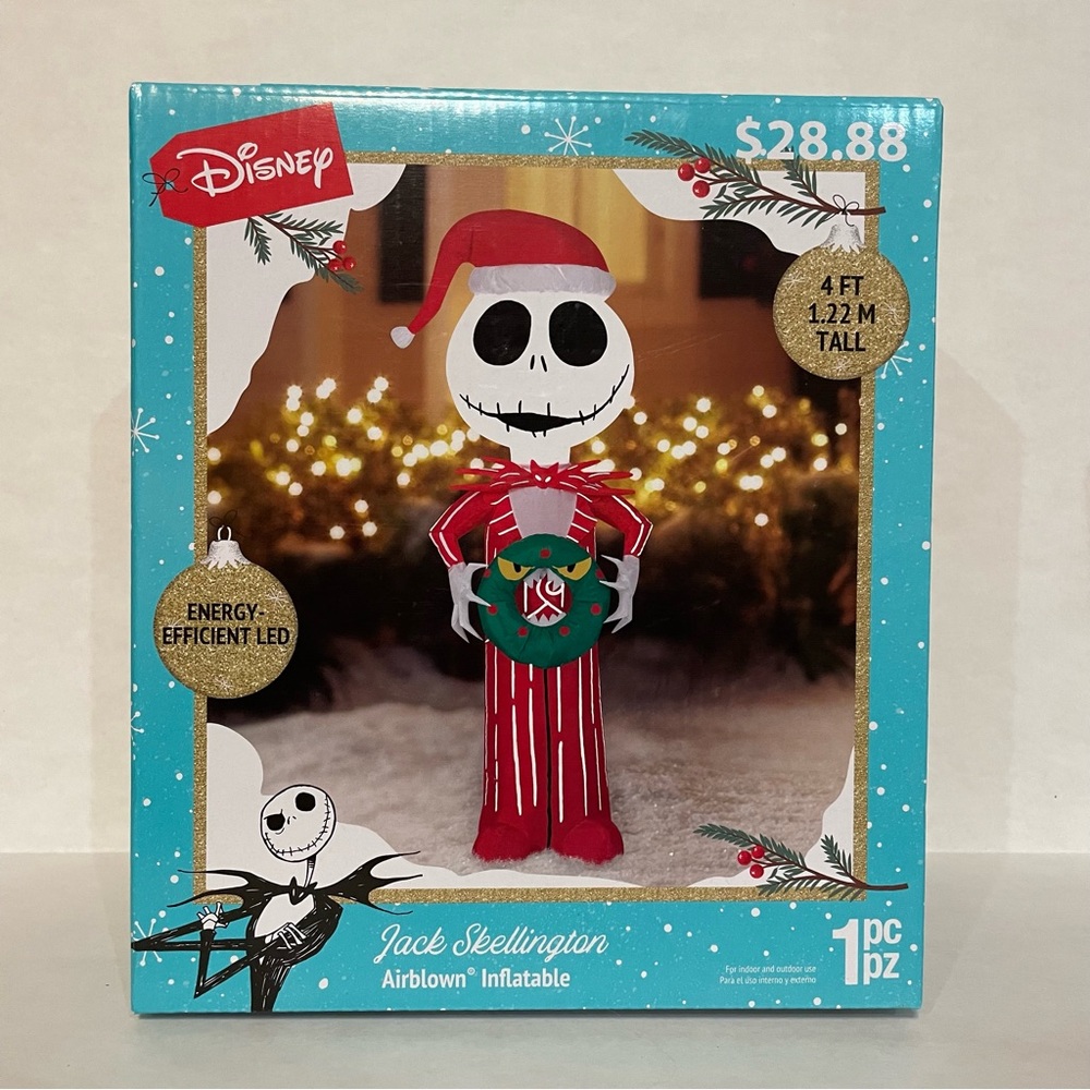 The Nightmare Before Christmas Jack Skellington 4-Ft And Sally 3.5-Ft Inflatable - Picture 2 of 4
